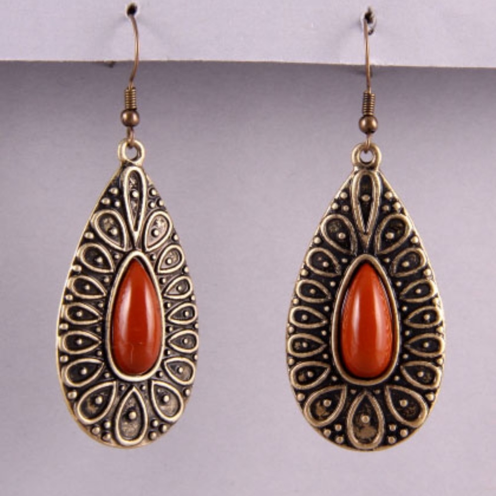 Textured Teardrop Earrings